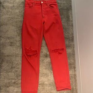 CITIZEN OF HUMANITY Red Liya Hi-Rise Denim